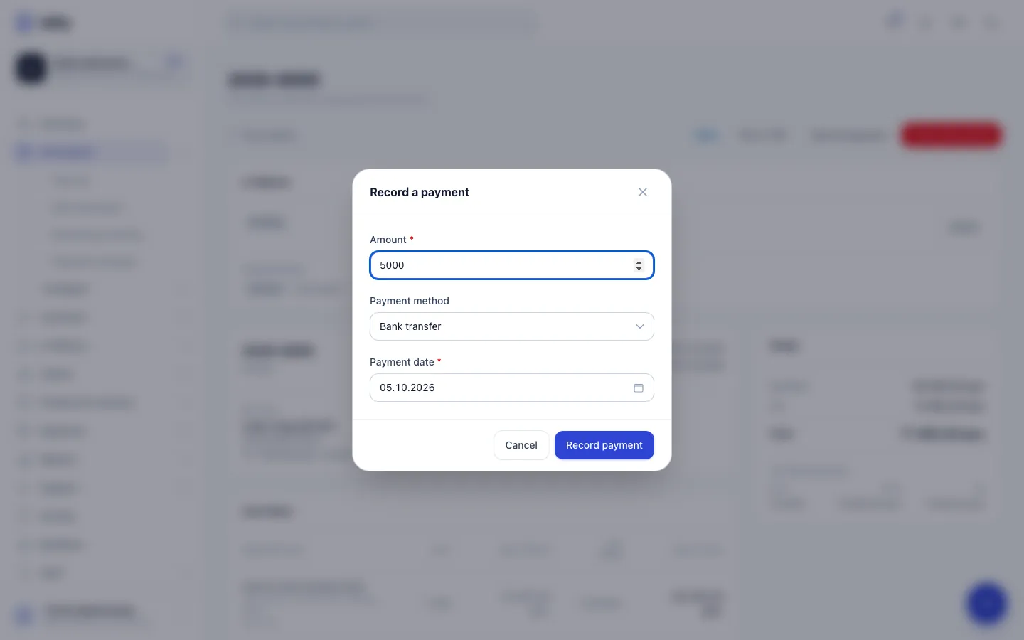 Step 3: Choose how the money arrived and check the payment date.